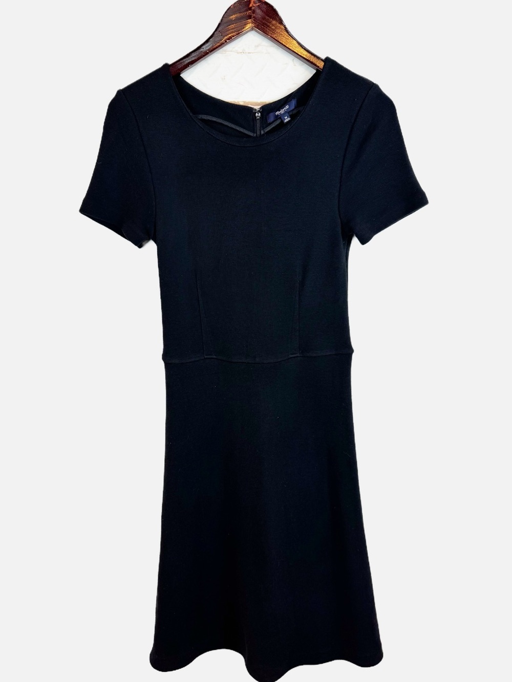 Madewell | Black Knit Fit & Flare Dress, M